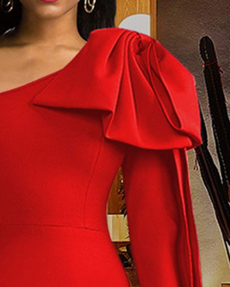 Red Dress with Bow, Sophisticated Cocktail Wear
