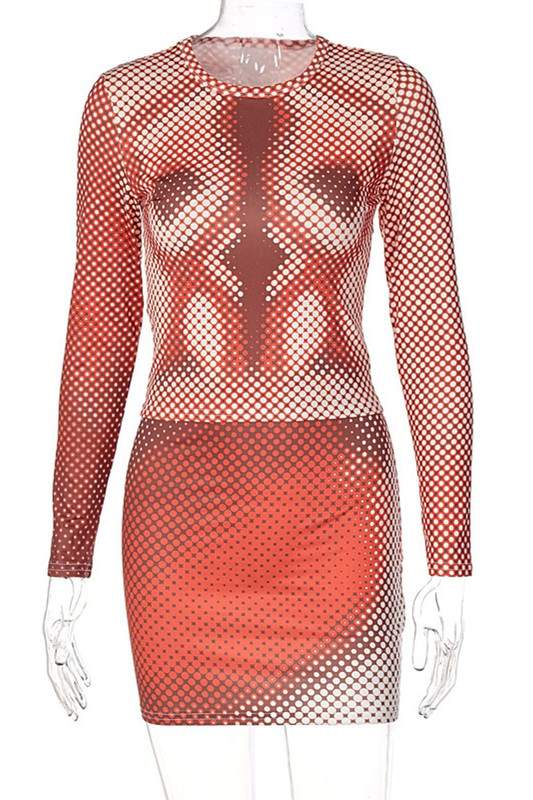 GRAPHIC SHIRT AND SKIRT SET