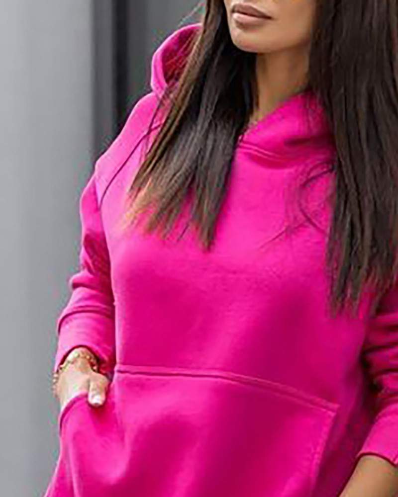 Pink Hoodie, Fashionable Cozy Sweatshirt