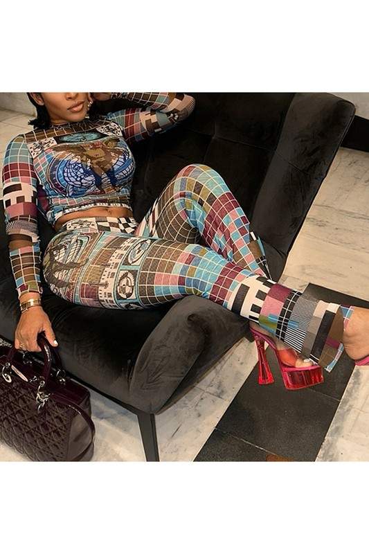 GRAPHIC SHIRT AND TIGHTS SET