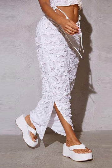 RAGGED TANK AND SKIRT SET
