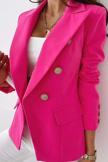 DOUBLE BREASTED FLAP POCKET BLAZER