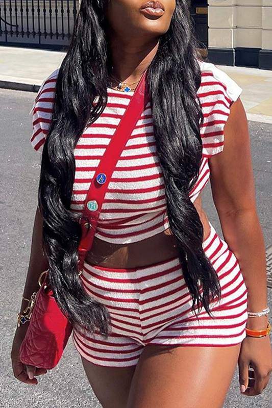 STRIPES TEE AND SHORTS SET