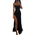 PARTY SLING DRESS  LOOSE  SPLIT  