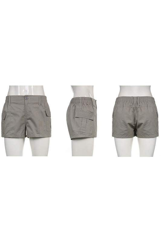 LOW WAIST CARGO SHORTS
