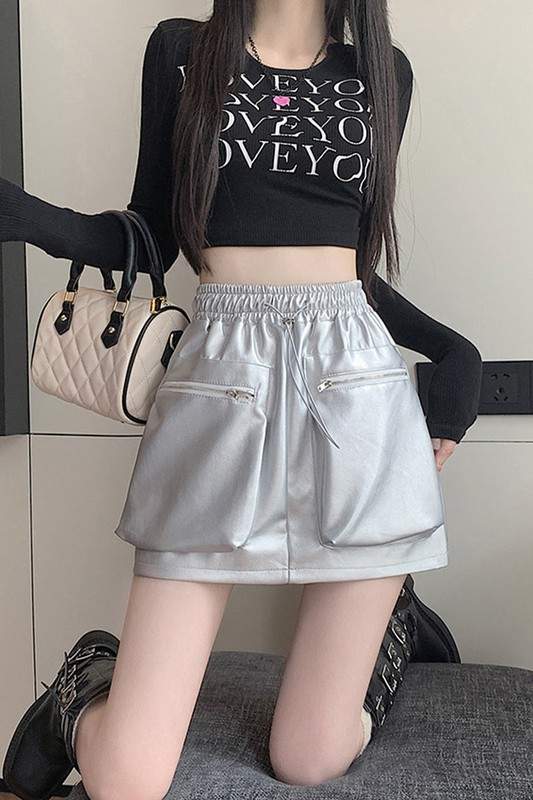VEGAN LEATHER SHORT SKIRT