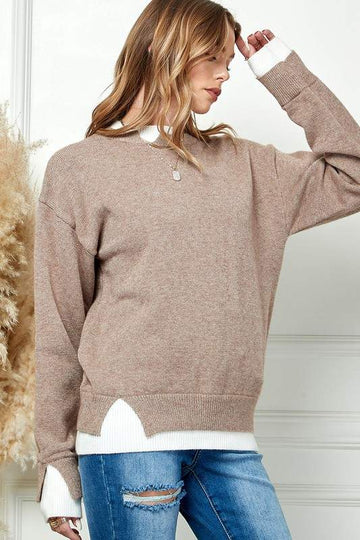 LONG SLEEVE KNIT SWEATER