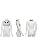 SHEER LACE V NECK JERSEYS