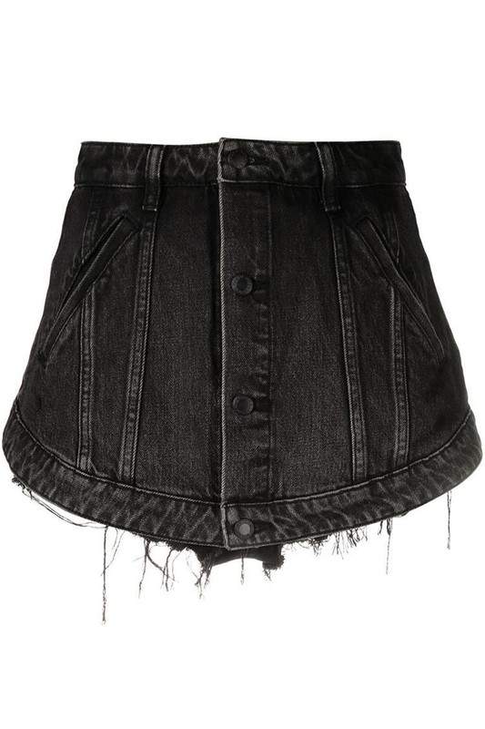 DENIM SKIRT SHORTS
