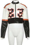 VEGAN LEATHER CROP JACKET