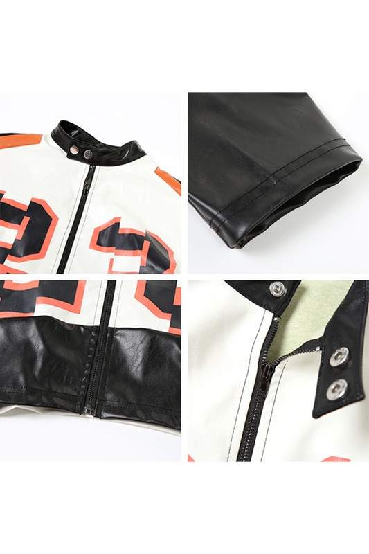 VEGAN LEATHER CROP JACKET