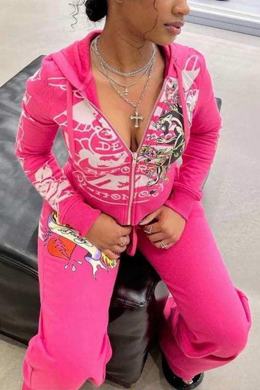 CROP JACKET TOP AND PANTS SET