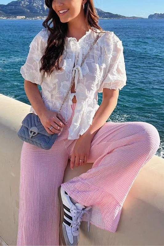 Summer Blouse: Trendy Floral Embroidery