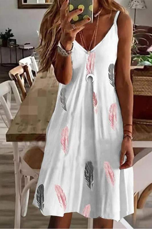 SLEEVELESS FLORAL MIDI DRESS