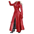 LONG TEMPERAMENT COMMUTER ZIPPER COAT PU LEATHER