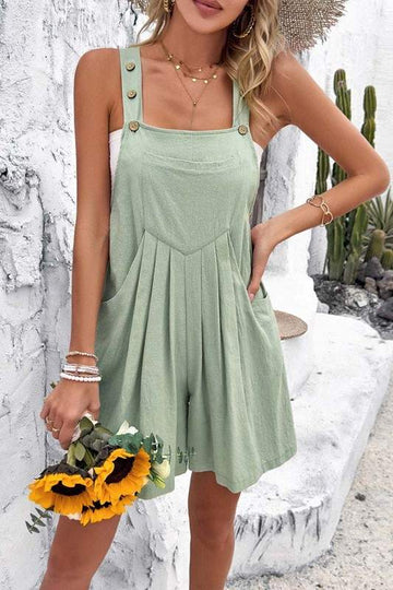 SOLID BUTTONS ROMPER