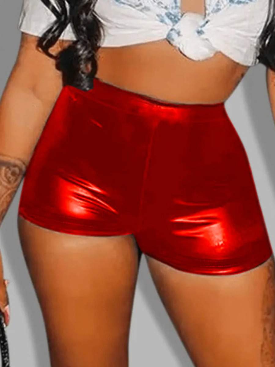 BASICS MID WAIST STRETCHY SHORTS