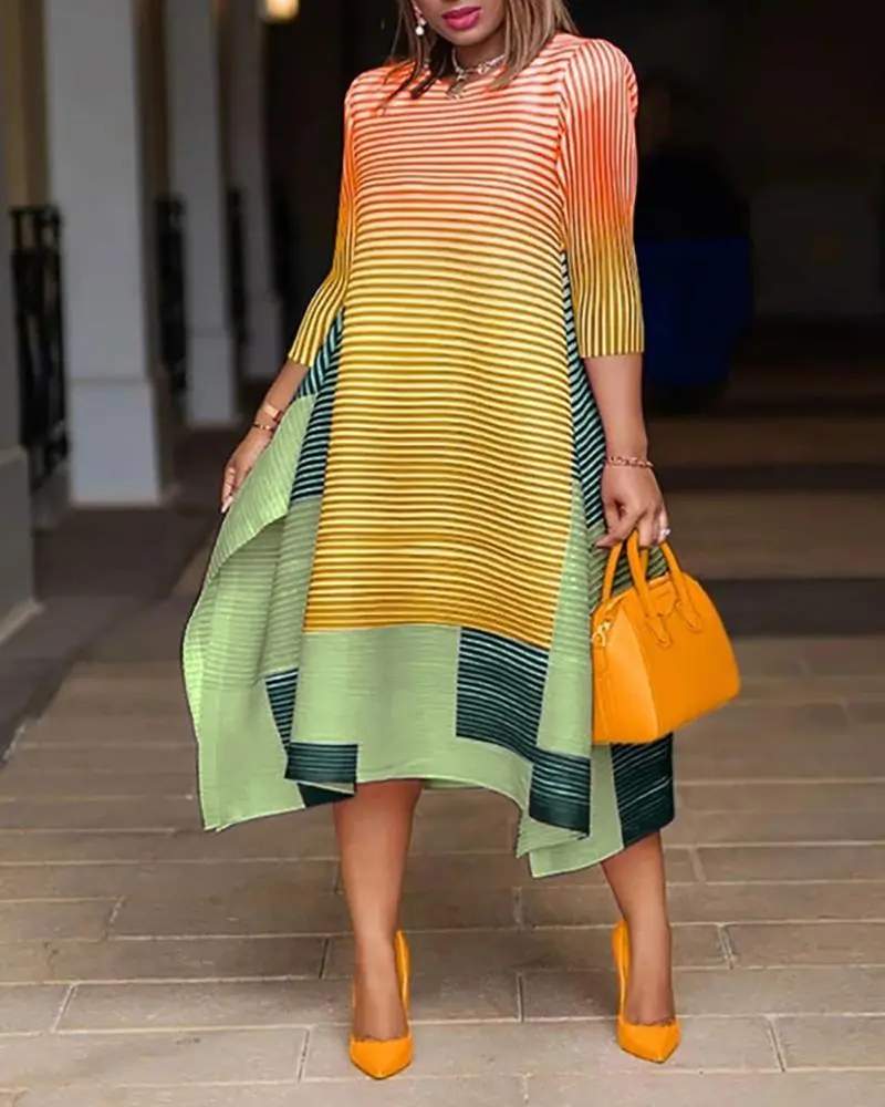 Chic Striped Casual Wear Tunic