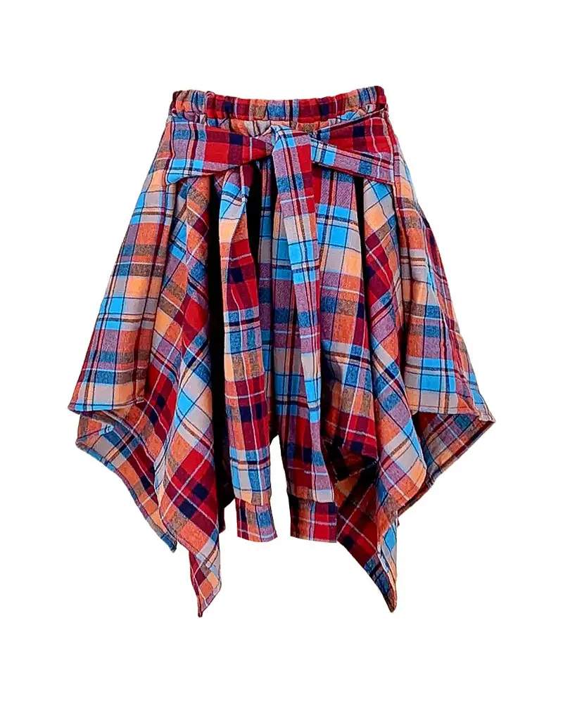 Flannel Skirt, Trendy High-Low Fashion