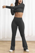 CROP SHIRT AND PANTS SET