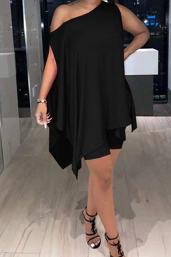 Chic Asymmetrical Tunic, Summer Dressy Wear