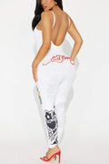 GRAPHIC CAMISOLE JUMPSUITS