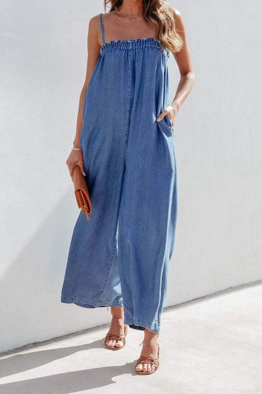 Easy Care Denim Jumpsuit for Everyday Wear