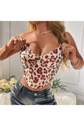 LEOPARD PRINT BUSTIER TOP