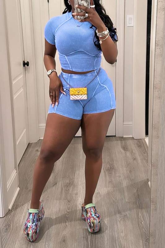 SHORT SLEEVE TEE AND SHORTS WORKOUT SET