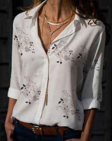 Versatile Floral Blouse: Office Wear Shirt