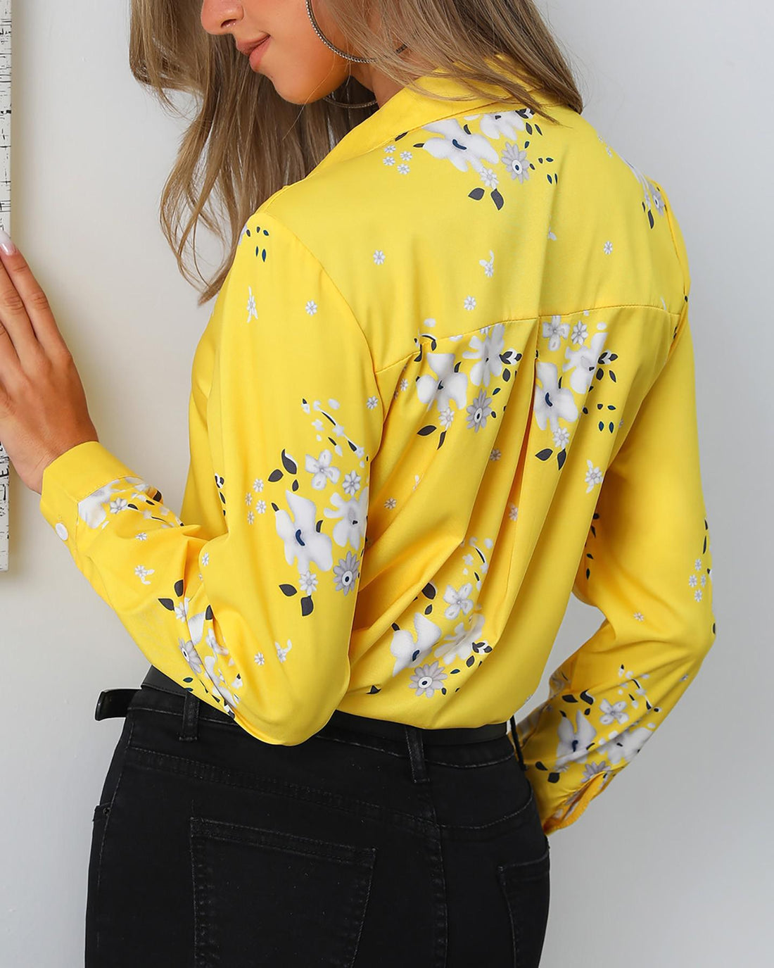 Versatile Floral Blouse: Office Wear Shirt