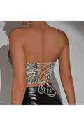 LEOPARD PRINT BUSTIER TOP