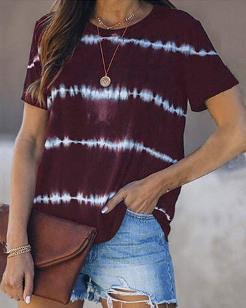 Comfortable Tie Dye Shirt, Women’s Summer Fashion