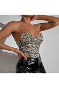 LEOPARD PRINT BUSTIER TOP