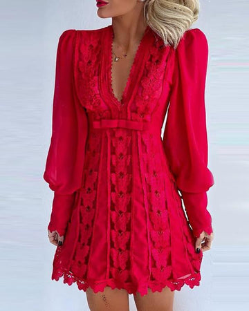 Elegant Summer Dress with Lace Design