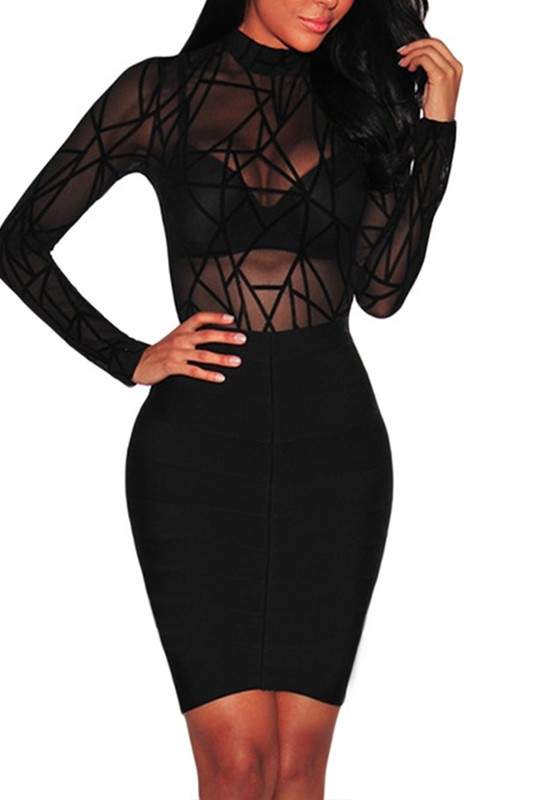 GEOMETRIC GLAM BODYSUIT