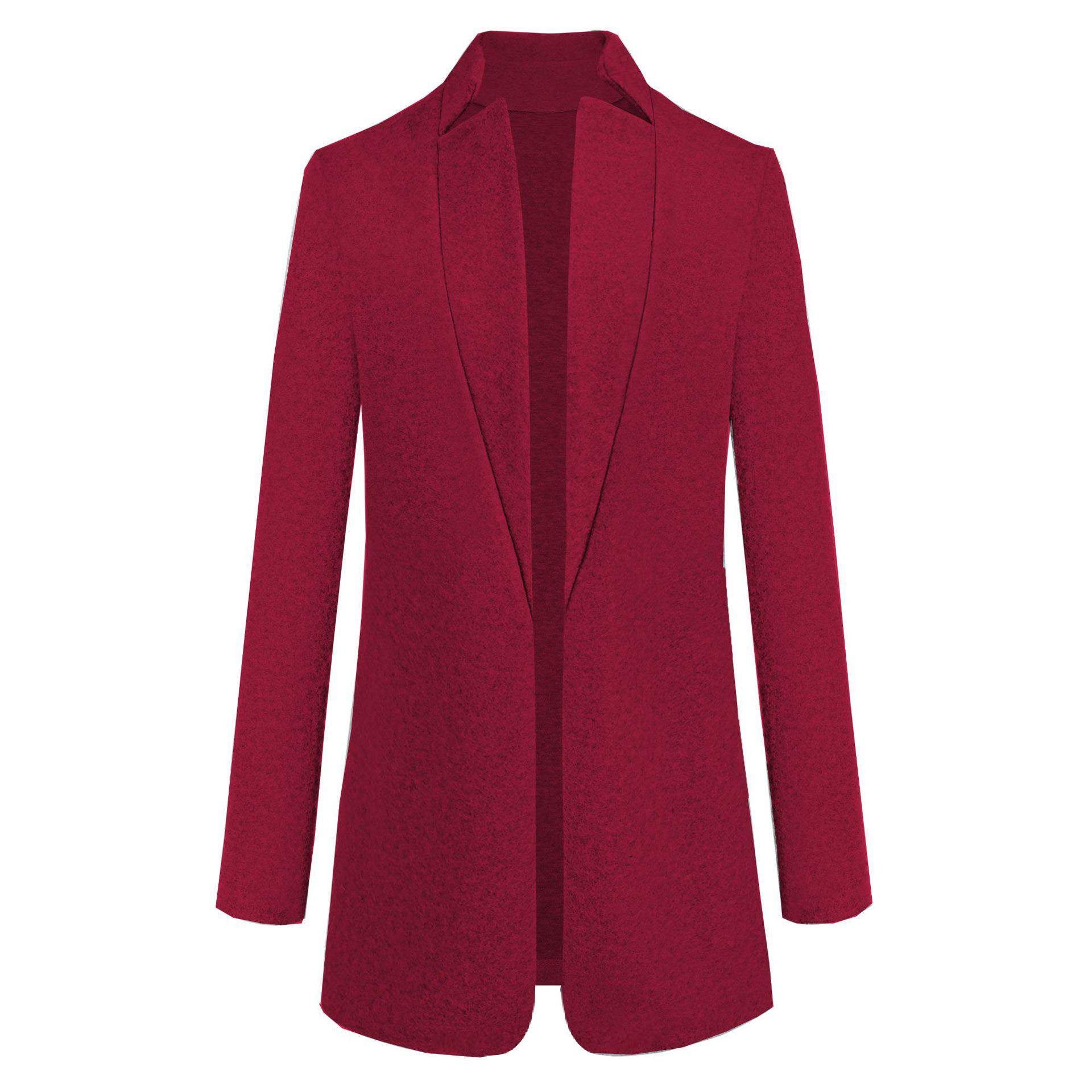  SOLID COLOR STAND COLLAR WOOL COAT