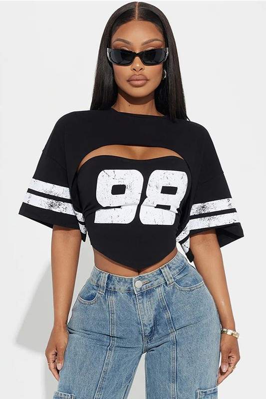 NUMBER PRINT SHORT SLEEVE TEE