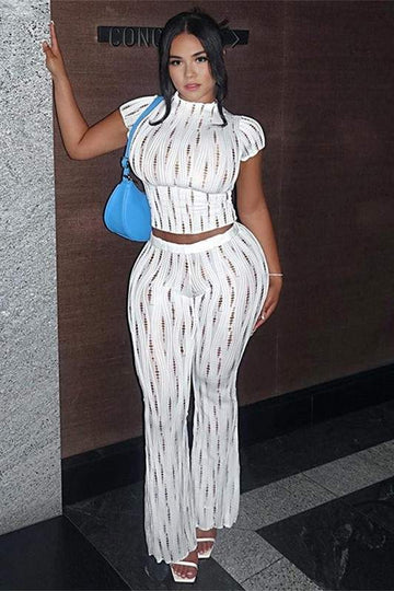 SHEER TEE AND PANTS SET