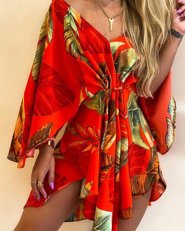 Beach Cover-Up Dress, Lightweight Floral Attire