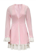 RUFFLED LAYERED BLAZER DRESS