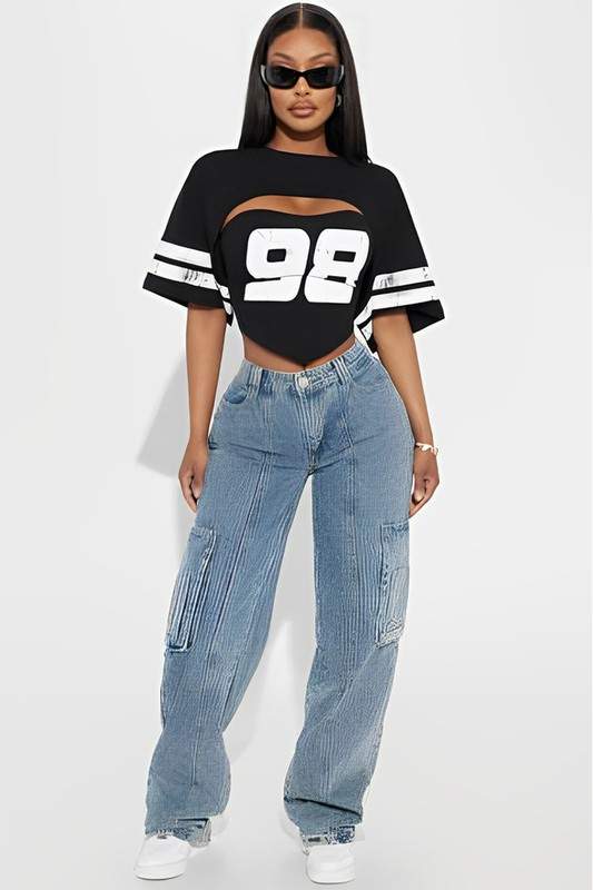 NUMBER PRINT SHORT SLEEVE TEE