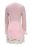RUFFLED LAYERED BLAZER DRESS