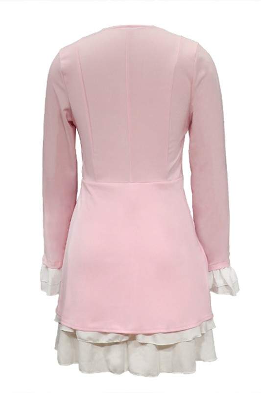 RUFFLED LAYERED BLAZER DRESS