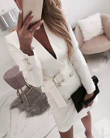Modern Business Attire: Stylish Blazer Dress