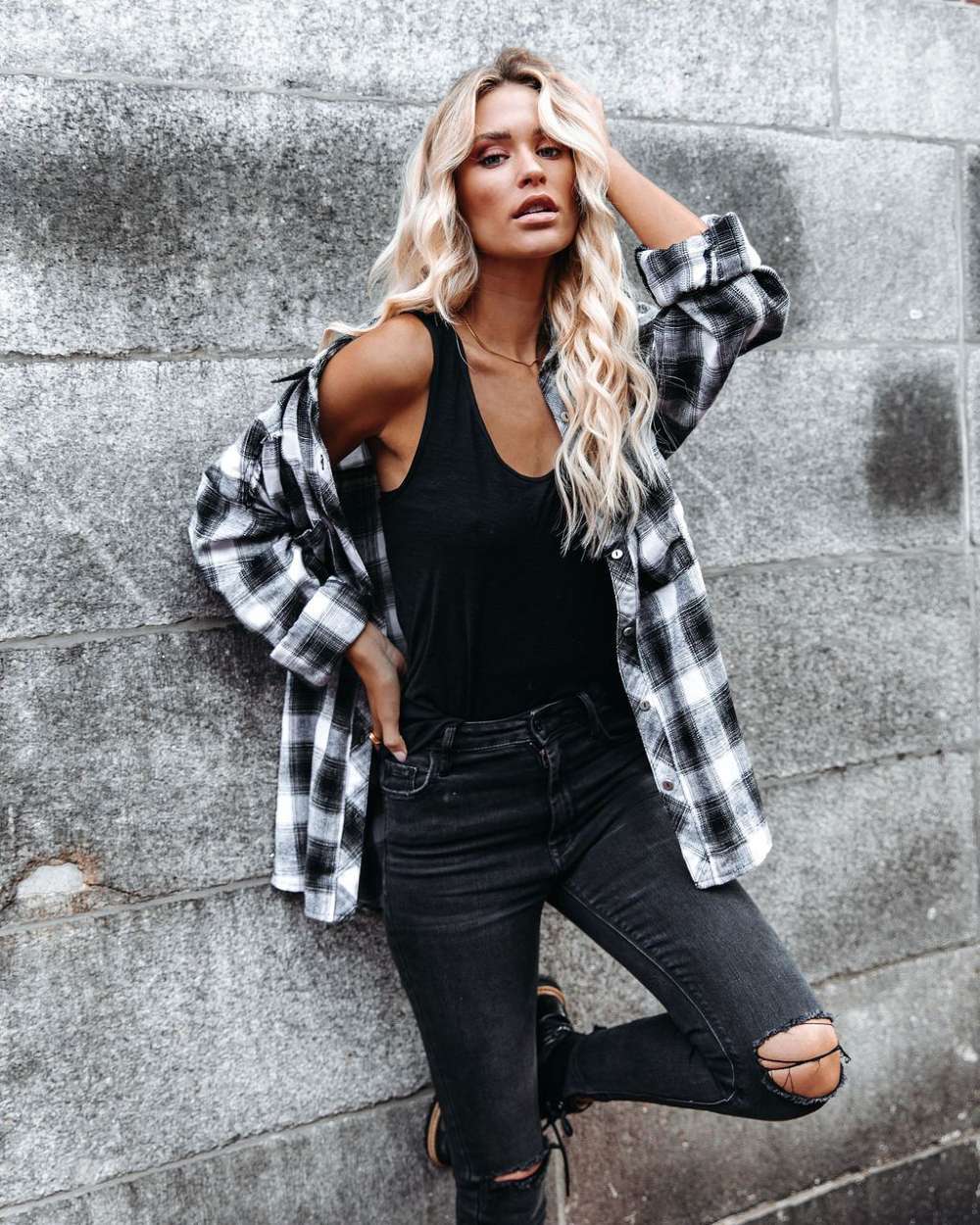 Women's Everyday Plaid Shirt and Denim