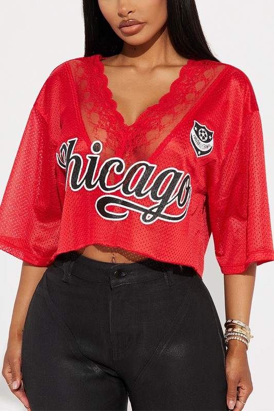V NECK CROP T SHIRTS