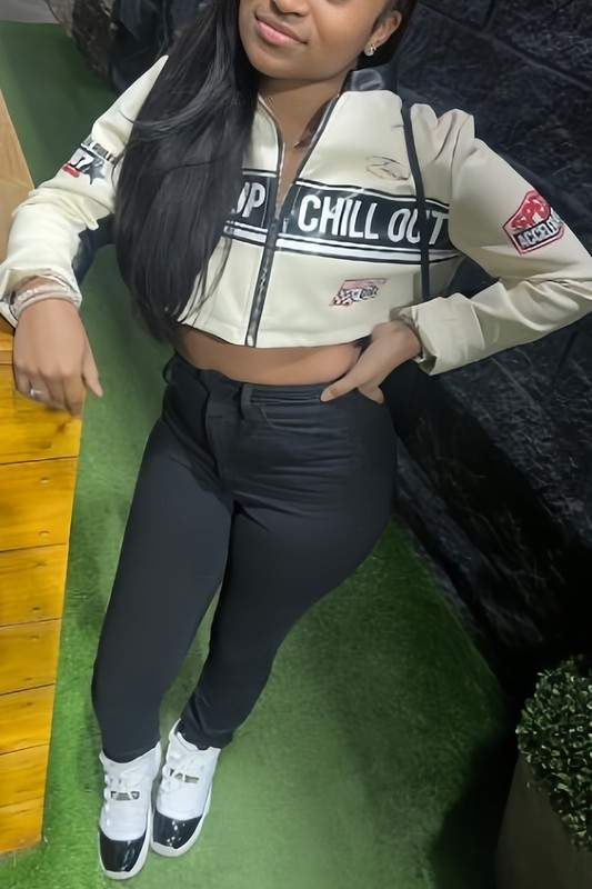 VEGAN LEATHER CROP JACKET
