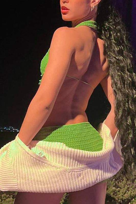 CROCHET MESH SKIRT SET