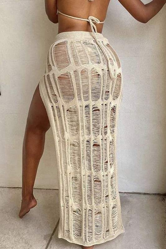 CROCHET KNITTED SKIRT SET